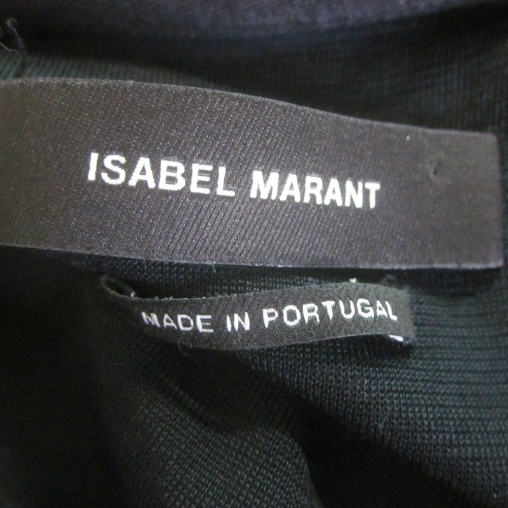 Isabel Marant Womens Size 42 Black Midi Sheath Dress of Mixed Materials Fits M - Picture 2 of 12